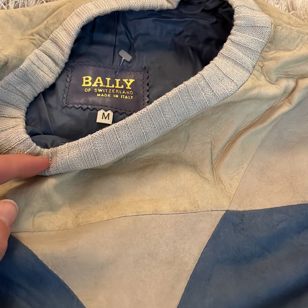 Vintage rare Bally leather suede sweatshirt NWT